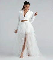 Korrie Formal Woven Crop Blazer