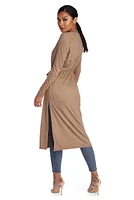 Stylin' Suede Belted Trench