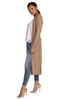 Stylin' Suede Belted Trench