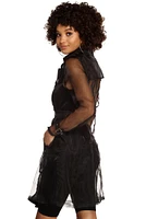 Sheer Organza Trench Coat