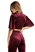 Slaying Velvet Crop Top