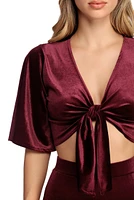 Slaying Velvet Crop Top