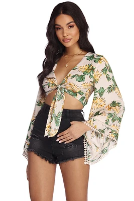 Paradise Tie Front Blouse