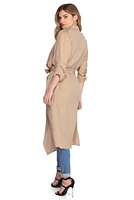 Day Chic Draped Trench Coat