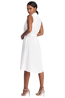 Drape Front Tie Waist Vest