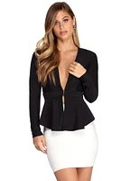 Poised Peplum Blazer