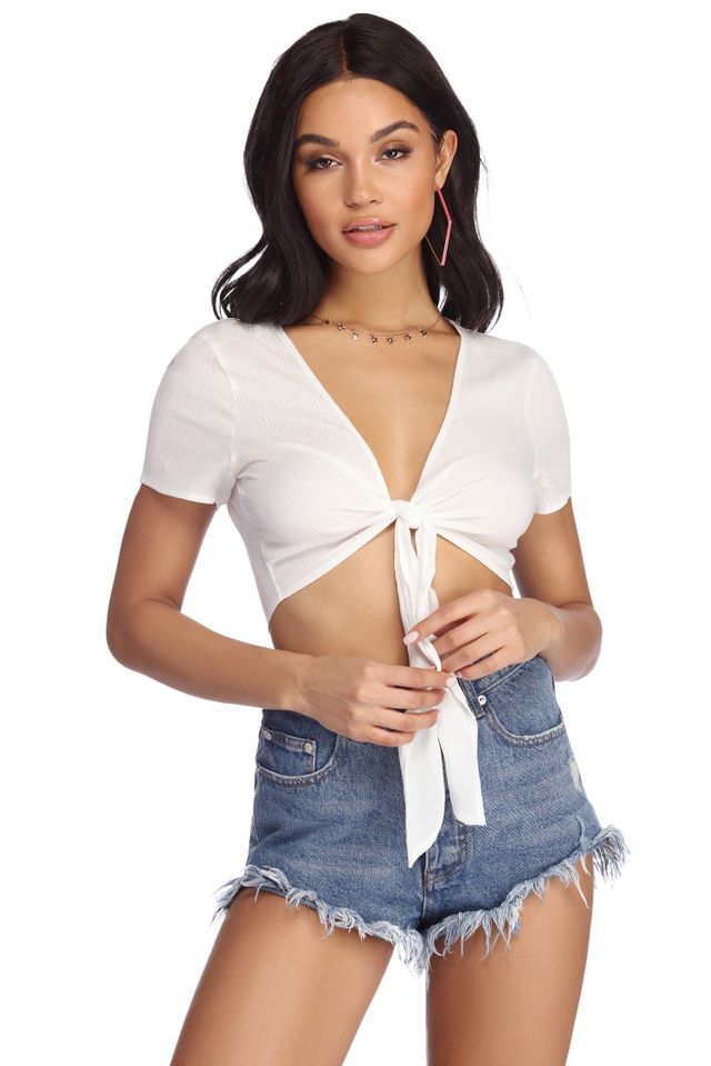 Windsor Flirty Ties Crop Top