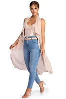 Drape Front Vest