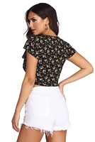 Sweet Floral Crop Top