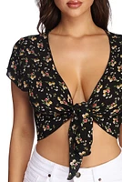 Sweet Floral Crop Top