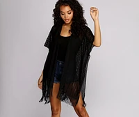 Airy Fringed Kimono