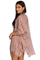 Ruffled Lace Kimono