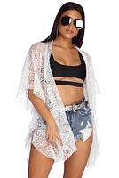 Ruffled Lace Kimono