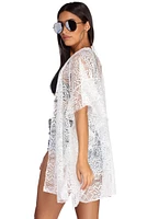 Ruffled Lace Kimono
