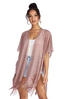 Airy Fringed Kimono