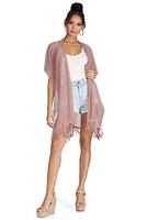Airy Fringed Kimono