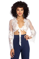 Tied With Lace Crop Top