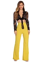 Tied With Lace Crop Top