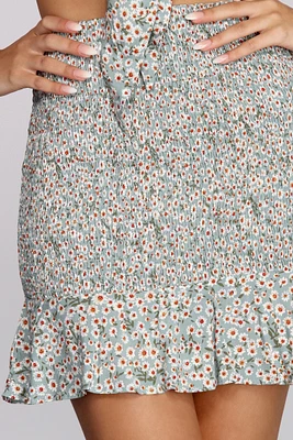 Cutie Floral Mini Skirt