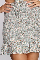 Cutie Floral Mini Skirt