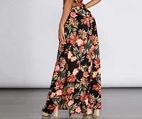 Hot Tropics Side Slit Skirt