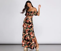 Hot Tropics Side Slit Skirt