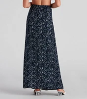 Kaleidoscope Boho Slit Maxi Skirt