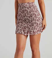 Cali Palms Smocked Mini Skirt