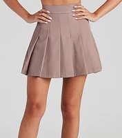 Stylish Spirit Pleated Mini Skirt