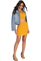 Smocked Ruffle Mini Skirt