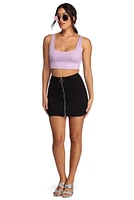 O-Ring Detail Mini Skirt