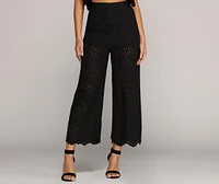 Eyelets On You Culotte Pants