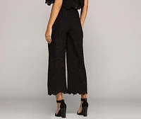 Eyelets On You Culotte Pants