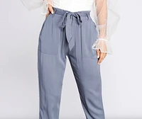 Tied and Tapered Paperbag Pants