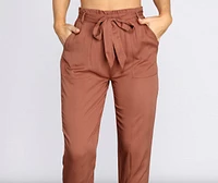 Tied and Tapered Paperbag Pants
