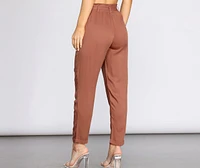 Tied and Tapered Paperbag Pants