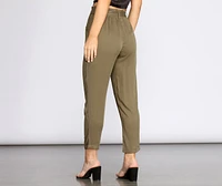 Tied and Tapered Paperbag Pants