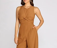 Twist Front Tie Back Jumpsuit