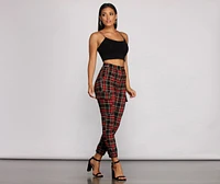 Perfectly Plaid High Waist Joggers