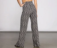 High Waist Bohemian Flared Wide Leg Pants
