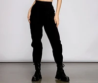 Basic And Chic Twill Cargo Joggers