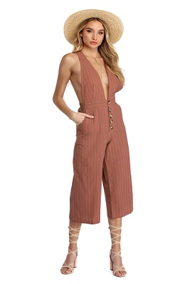 Trendsetter Stripes Culotte Jumpsuit
