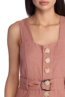 Button Detail Wide Leg Jumpsuit