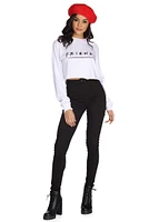 High Waist Twill Skinny Jeans
