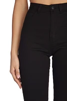 High Waist Twill Skinny Jeans