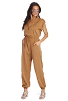 Utility Linen Jumpsuit