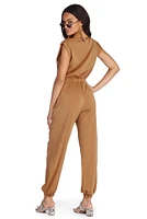 Utility Linen Jumpsuit