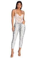 Skinny Snake Print Pants