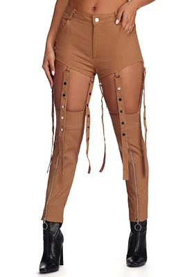 Studded Suspender Shorts