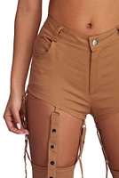 Studded Suspender Shorts